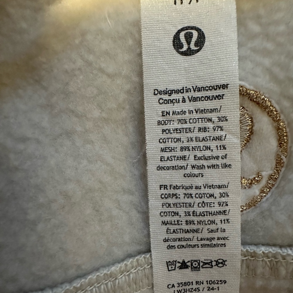 Lululemon oatmeal color half zip Sweatshirt - Picture 8 of 8
